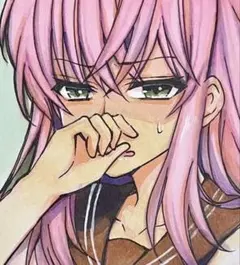 手描きイラスト オリジナル ドン引き女子　萌え絵のサムネイル