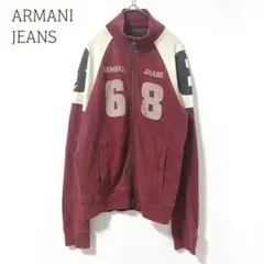 アルマーニジーンズ パーカー　ジップアップ スウェット 配色（XS） コットン