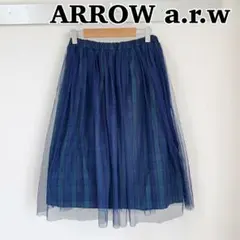 ARROW a.r.w アロー　チェック柄 チュールスカート