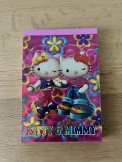 サンリオ平成レトロ　キティ & ミミィ ホログラムA6メモ帳