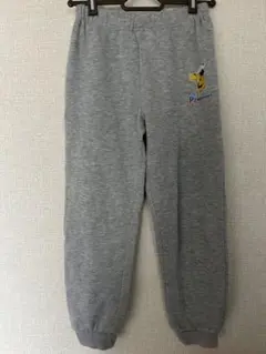 美品★キャプテンピカチュウ裏起毛スウェットパンツ130cmグレー ポケモン