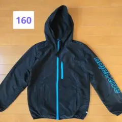 ✨美品✨【Confident】フード付きジャケット 裏起毛 軽量 黒&青 160