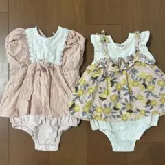 apres les cours 女の子半袖ロンパース2枚セット