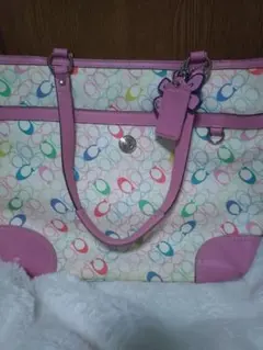 COACH シグネチャー 花柄 PVC 2way ショルダーバッグ 大容量 - メルカリ