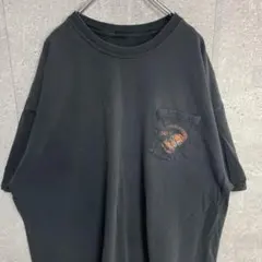 ハーレーダビッドソン　胸ポケット両面プリント　バイク　トランプTシャツ2XL程度