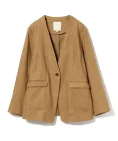ビーミング　ビームス　リネンジャケット　ノーカラージャケット