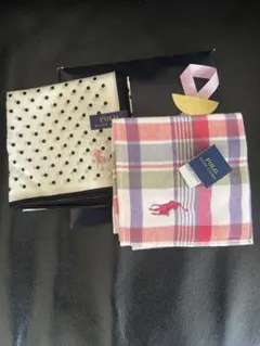 POLO ハンカチセット チェック&ドット