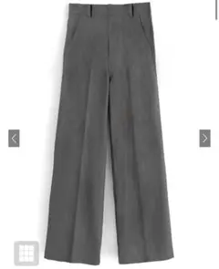 【タグ付き未使用】GRL サイズL センタープレスストレートパンツ[ai07]