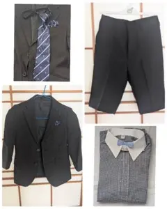 120cm キッズフォーマル スーツセット（黒）