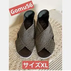 ★美品♪【Gomu56】メッシュ／スリッポン／サンダル★カーキ★サイズXL★のサムネイル