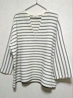 ROUGE VIF Anna トップス　Vネック Fサイズ　ボーダーのサムネイル