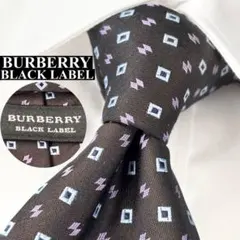 BURBERRY BLACK LABEL バーバリー ネクタイ ブラウン 小紋柄のサムネイル