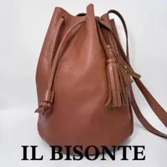 イルビゾンテ 巾着 レザー ショルダーバッグ 本革 イタリア製 タッセルチャーム