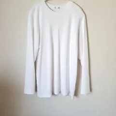 【GU ホワイト 長袖】 Tシャツ Lサイズ♪ 最終値下げ！