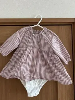 petit main ストライプ柄 ワンピース 80