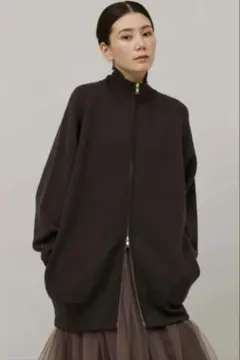 curensology カレンソロジー ダブルフェイスニットフーディブルゾン 