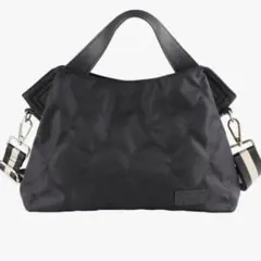 LIZDAYS ショルダーバッグ ナイロン キルティングバッグ ブラック