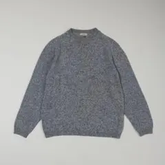 UNITED ARROWS メンズ　ニット・セーター　L　ホワイト×ブルー