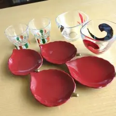 愛媛県今治漆器小鉢、豆小皿、おちょこセットセット