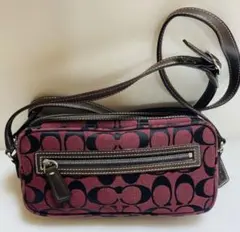 COACH コーチ　シグネチャー Burgundy バーガンディ　ショルダー