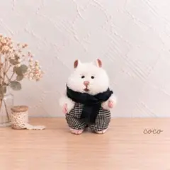 069 はむにぎり サロペット・マフラーセット