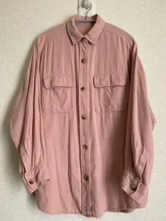 GU フランネルオーバーサイズ シャツ 100%コットン