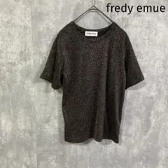 fredy emue フレディエミュ　ラメ入り　半袖Tシャツ　ブラウン　38のサムネイル