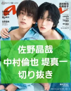 【佐野晶哉 中村倫也 切り抜き】anan 9.10 No.2461