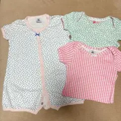 まとめ売り プチバトー ロンパース 74 70-80 半袖 12m 女の子