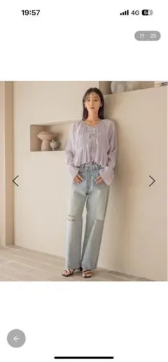 ヨウリュウシャーリングショートブラウス