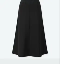 ポンチフレアミディスカート グレー　ロングスカート　ユニクロ　ウエストゴム