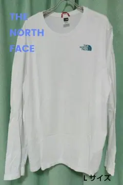 【美品】ザ・ノース・フェイス ロンT ホワイト Lサイズ バックプリントあり