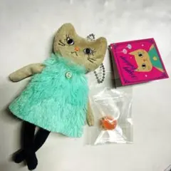 KALDI 猫型ぬいぐるみ ミントグリーン