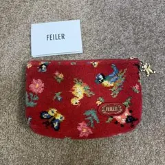 フェイラー　ポーチ　ハイジ　レッド