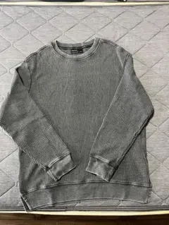 Bershka グレー リブ編み トレーナー