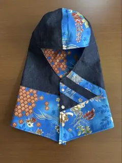 七色頭巾 溶接頭巾 お試し価格❗️ 表　柄生地/8オンスデニム　サイズ60cm