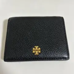 Tory Burch ブラックレザー 二つ折り財布