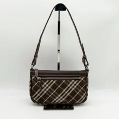 美品　バーバリーブルーレーベル　アクセサリーポーチ　ブラウン　ノバチェック