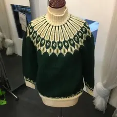 ノルディック柄ウール混紡セーター