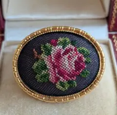 プチポアン・プチポワン☆パンジー刺繍ブローチ　ペンダントトップ兼用 送料無料】プチポアン・プチポワン☆ミニ刺繍ブローチ - NIKO-PEACH'S