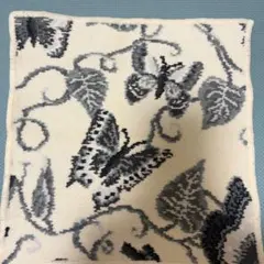 フェイラー蝶々ボタニカル柄 ホワイトブランケット 大判タオルハンカチ