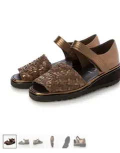 MODE ET JACOMO D'ICI アンクルストラップメッシュサンダルのサムネイル