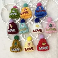 トリミングチョーカー　クリスマス　ニット帽　10色　10本　220