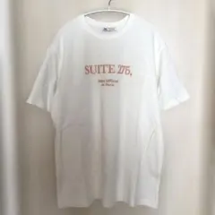 ZARA メンズ　ホワイトロゴTシャツ　Mのサムネイル