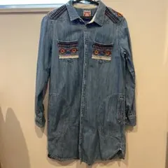 チチカカ刺繍デザイン デニムチュニック