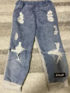 ANAP KIDS デニム スウェット バイカラー 110cmのサムネイル