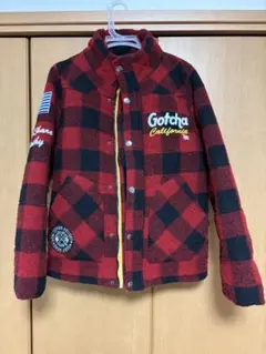 Gotcha フリースジャケット レッド・ブラックチェックのサムネイル