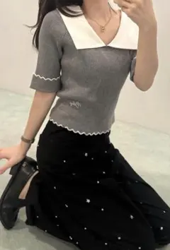 bibiy ANNABELLE KNIT TOP即発送 - メルカリ