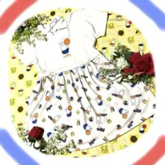 ✨新品タグ付✨ミッフィー半袖ワンピース120㎝クリーム色　女の子　可愛い