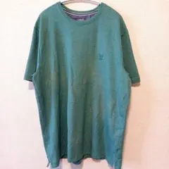 【希少カラー】CHAPS チャップス 半袖 Tシャツ 刺繍ロゴ L グリーン 緑
